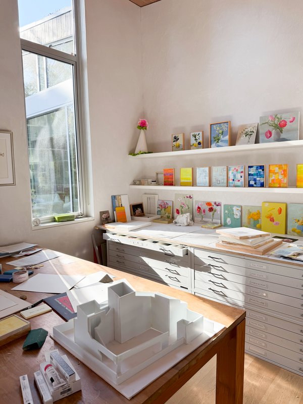 Tina will work on the resurrected palette in her studio in the adjacent Rustic Canyon.