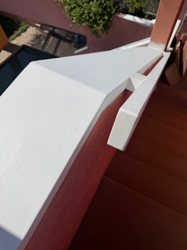 Reinstalling railings.